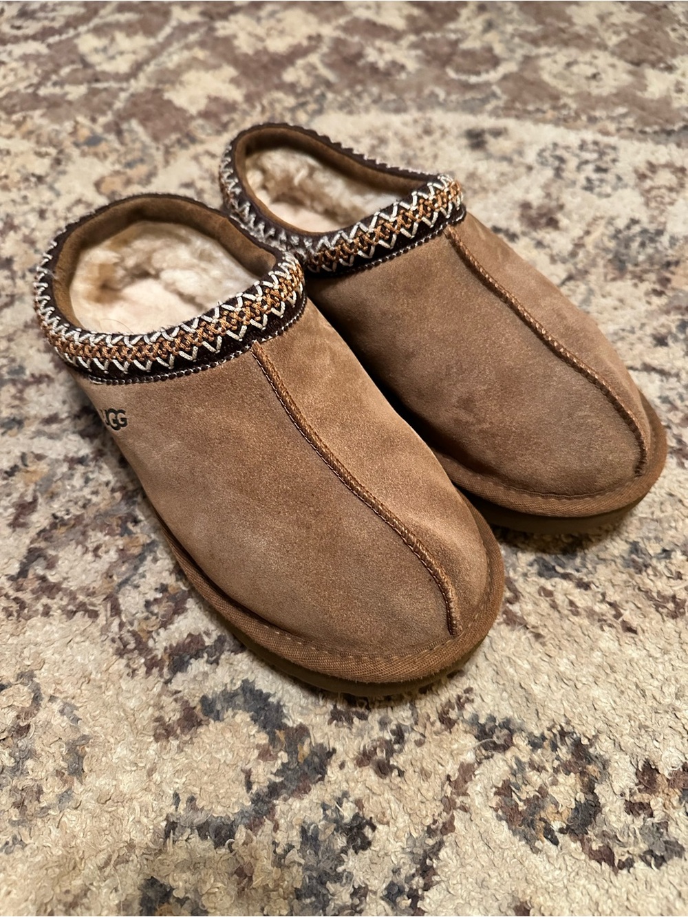 UGG Tasman Brown Suede Slip-On Mule slipper